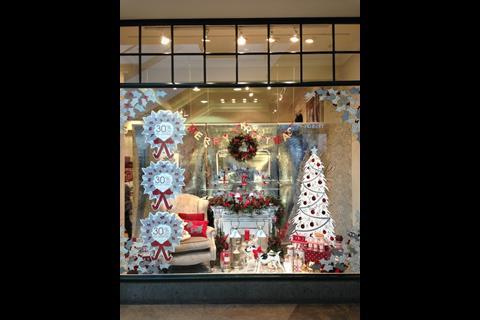 Laura Ashley Christmas window display
